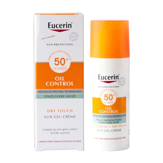 Liquidación Eucerin Oil Control Sun Gel-Crema FPS 50+ Tecnología Espectral Avanzada, Toque Seco, 50 ml
