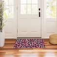 thumbnail image 3 of Yayeee Doormat for Inside 20"x32" Absorbent Low-Profile Washable Non-Slip Rubber Backed Entryway Rug, Pink Floral Leopard Pattern, 3 of 8