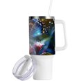 thumbnail image 2 of SKYSONIC Insulated Tumblers with Lids and Straws Handles 40oz Water Bottle Butterfly Flower Travel Mug Reusable Stainless Steel Thermos Vacuum, 2 of 7