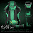 thumbnail image 3 of Huracan Gaming Chair with Footrest and Massage, Ergonomic High Back Office Gamer Chair for Adults, Swivel Computer Chair with Lumbar Support and Headrest, 3 of 7