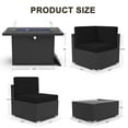 thumbnail image 7 of 8 Piece Patio Furniture Set with 44" Propane Gas Fire Pit Table, Outdoor Sectional Conversation Set Wicker Rattan Sofa Set with Coffee Table, 7 of 7