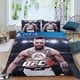 thumbnail image 2 of UFC Conjunto de sábanas temático, trío de piezas, cómodo y amigable con la piel, diseño único, regalo de decoración para el hogar para familiares, amigos y fans, 90 cm * 190 cm, 2 of 6