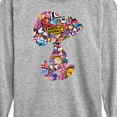 thumbnail image 3 of Peanuts - Snoopy Silhouette Pattern - Toddler And Youth Long Sleeve Graphic T-Shirt, 3 of 6