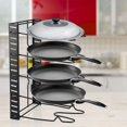 thumbnail image 1 of TOPINCN Frying Pan Organizer, Pot Pan Rack,Multi Tiers Pot Frying Pan Lid Storage Rack Organizer Kitchen Cookware Stand Holder, 1 of 7