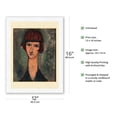 thumbnail image 2 of Portrait of a Woman - From an Original Color Painting by Amedeo Modigliani c.1917 - Japanese Unryu Rice Paper Art Print (Unframed) 12 x 16 in, 2 of 4