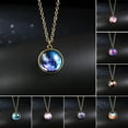thumbnail image 3 of Kripyery Pendant Necklace Personality Double Sides Glow in The Dark Vintage Colorful Galaxy Glass Ball Necklace Jewelry Accessory, 3 of 8