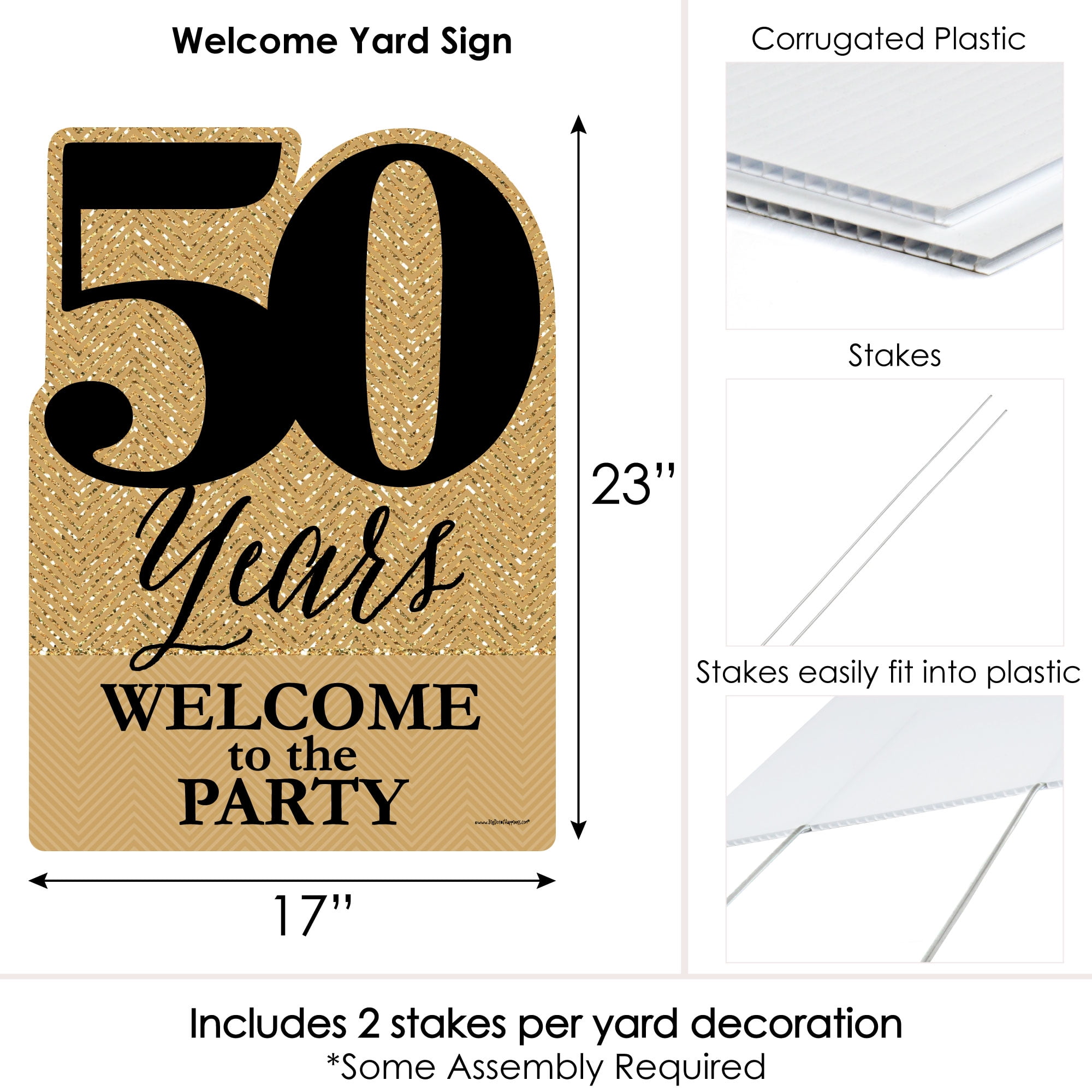Big Dot of Happiness We Still Do - 50th Wedding Anniversary - Party Decorations - Anniversary Party Welcome Yard Sign