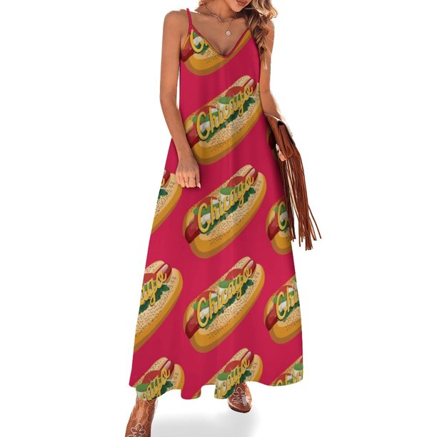 Nuevo vestido sin mangas de Chicago Dog, vestido sexy para mujer, vestido elegante de verano, vestidos de mujer