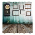 thumbnail image 3 of Ambesonne Vintage Shower Curtain, Old Room Wooden, 69"Wx84"L, Green and Brown, 3 of 5