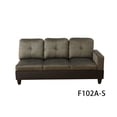 thumbnail image 4 of Hommoo L Shaped Couches and Sofas, Flannel and PVC Living Room Furniture Sets, Modern Sectional Sofa forHome&Office, Taupe (No Ottomans), 4 of 7