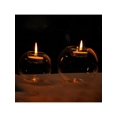 thumbnail image 3 of Dragonus Round Ball Shape Glass Bauble Tea Light Candles Holder Clear Crystal Transparent, 3 of 5