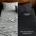 thumbnail image 5 of Bare Home Cooling Performance Jersey Knit Stretch Sheet Set, Moisture-Wicking & Breathable, 4-Way Stretch Bed Sheets, Envelope Pillowcases (Twin XL, Grey), 5 of 10
