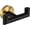 Black & Gold, variant on General Towel Hook for Bathroom, SUS 304 Stainless Steel, Double Hand Towel Coat Holder for Wall, Brushed Nickel