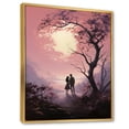 thumbnail image 2 of Designart "love Couple At Pink Sunset" Romantic Landscape Floater Framed Canvas Print, 2 of 7