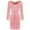 A0767-Pink, variant on CALAFEBILA Dresses for Women 2025 Long Sleeve V-neck Solid Color Midi Bodycon Dress Sequin Party Tassels Long Women's Dresses