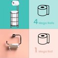 thumbnail image 1 of Iron 3 in 1 Roll Paper Holder Paper Holder Portable Detachable Simple Style Removable Kitchen Bathroom Toilet Tissues Stand Accessories, 1 of 8