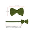 thumbnail image 3 of CORBATA DE LAZO PREATADA PARA HOMBRES INSPIRADA EN EL DÍA DEL PADRE, CON CORREA AJUSTABLE, COLOR SÓLIDO, CORBATA DE LANA VERDE OLIVA, 3 of 5