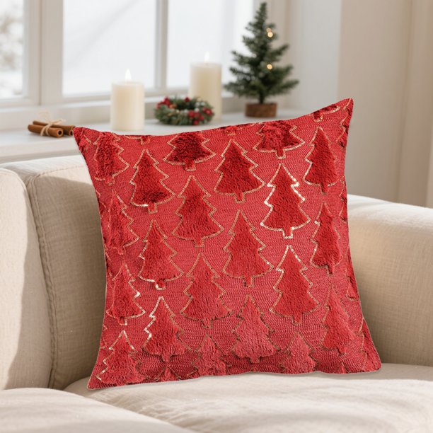 Christmas Pillowcase 17.71x17.71in Used For Christmas Decoration Winter Holiday Decoration Pillow Cover Suitable For Home Sofas