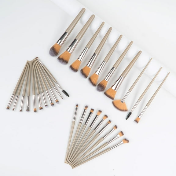 Colliford Makeup Brush Set,30 Pcs Makeup Brushes Kit with Soft Bristle, Travel Makeup Brush Set for Foundation, Concealer, Blush, Nose Contour, Contouring, Eyeshadow and Eyelash (Champagne gold)