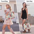 thumbnail image 6 of Large Capacity Tote Bag,Pioneer Flower Floral Print Pattern Handbag Fashion Luxury Tote Bag,15.7"x13"x 5.1" Inches,Laptop Compatible, 6 of 6