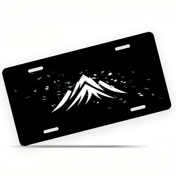 Mountain Silhouette Front License Plate, Metal License Plate, Funny Standard Plates Personalized Novelty Decorative For Men/Women/Boys/Girls Car 6×12 Inch