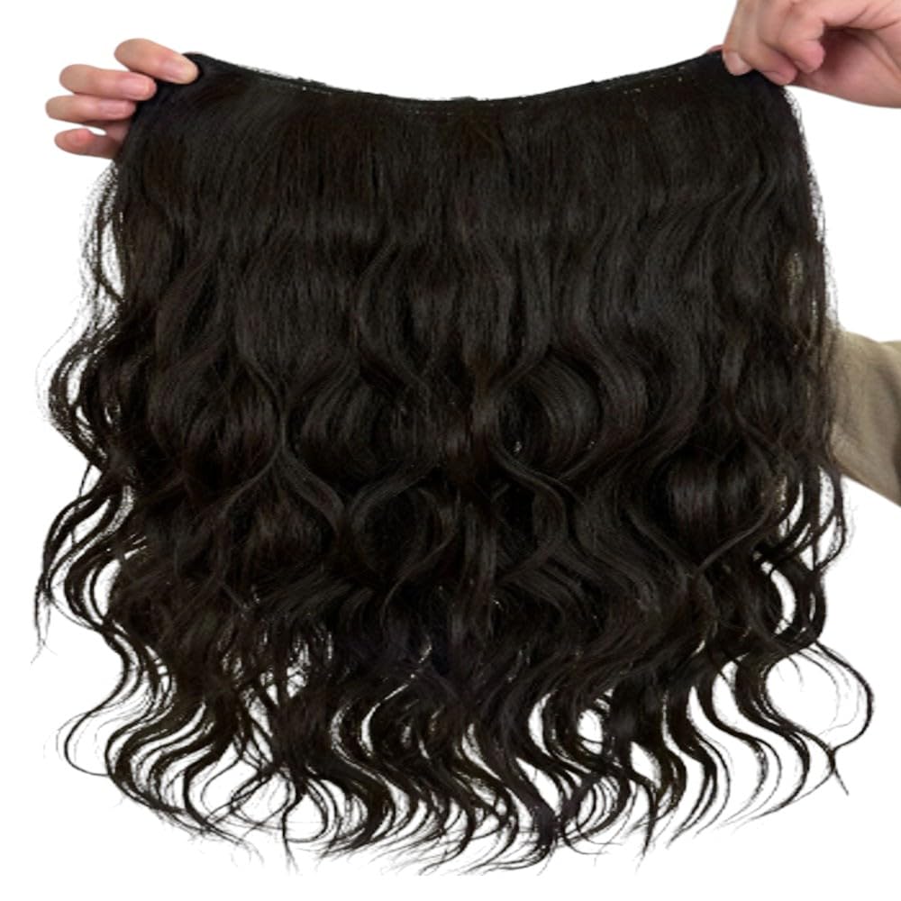 Clip On Hair Extension For Women, Instantly Increase Length And Volume (NATURAL BROWN, 14'' Inches)