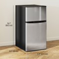 thumbnail image 2 of Mini-frigo Compact de 3,2 Pi3 avec Congélateur, Petit Réfrigérateur Argenté avec Tablettes Ajustables et Porte Réversible, Refroidissement Silencieux pour Chambre, Dortoir, Bureau, VR et Appartement, 2 of 7