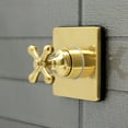 thumbnail image 3 of Kingston Brass KS3047AX 3-Way Diverter Valve with Trim Kit, Brushed Brass, 3 of 4