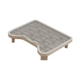 thumbnail image 3 of S SERENABLE Cat Litter Box Ramp Lightweight Easy to Clean Elevated Sturdy Cat Litter Mat Gray, 3 of 7