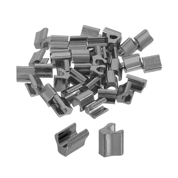 40Pack Zipper Slider Retainers - #3 Top Stoppers for Zippers Replacing, Metallic Black