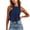 Navy-07, variant on Womens Workout Cropped Tank Tops Racerback Sleeveless Crewneck Running Yoga Active Shirts
