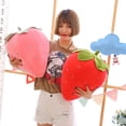 thumbnail image 2 of 厂家批发毛绒玩具仿真水果极软草莓抱枕精品八寸抓机娃娃公仔礼物Yellow40厘米 Deng Xun unisex, 2 of 2