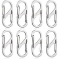 thumbnail image 1 of HNZHSL 8 Piezas Mosquetón de Aluminio, Mini Clips de Mosquetón Doble, Mosqueton Llavero de Aluminio, Clips de Mosquetón, Llavero de montañismo Multifuncional para Correa de Perro para Acampar, 1 of 7