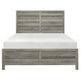 thumbnail image 4 of Gray Finish 5pc Modern Bedroom Set California King Bed Dresser Mirror 2x Nightstands set Rustic Style Panel Bed, 4 of 7
