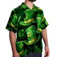 thumbnail image 2 of Saint Patrick's Day Men's Short Sleeve Spread Collar Tops, Casual Button Down Shirts, Printed Summer Beach Shirts, Unisex, 2 of 6