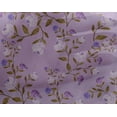 thumbnail image 4 of oneOone Georgette Viscose Light Purple Fabric Flower & Leaves Watercolor Sewing Material Print Fabric By The Yard 42 Inch Wide, 4 of 4