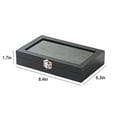 thumbnail image 3 of Coward Ring Organizer Display Case,Black Jewelry Storage Tray Boxes for Multiple Rings,Glass Lid,Stackable（30 Slots）, 3 of 6