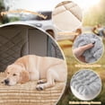 thumbnail image 3 of Eurhowing Backseat Pet Bed Mat, Dog Bed for Car Back Seat, Non-Slip Furry Dog Covers Pet Mat, Fit for Backseat Extenders and Seat Covers (Khaki, 24.8" x 54"), 3 of 10