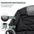 thumbnail image 2 of Sunnyfeel Plush Oversize Outdoor Foldable Comfortable Padded Sturdy Camping Club Chair, Black, 2 of 5