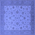 thumbnail image 1 of Ahgly Company Machine Washable Indoor Square Oriental Blue Traditional Area Rugs, 6' Square, 1 of 4
