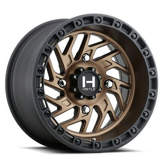 15x10 Hostile UTV H116 Jigsaw Matte Bronze W/Black Ring Wheel 4x156 (0mm)