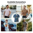 thumbnail image 5 of Honeii Sea Fish print Polo Shirt, a classic short-sleeved, button-down golf shirt designed for menSmall, 5 of 6