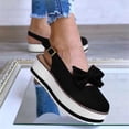 thumbnail image 3 of Zapatos planos de punta redonda hueca para mujer, suela gruesa, correa con hebilla de lazo, zapatos informales Wmkox8yii sa932, 3 of 3