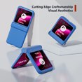 thumbnail image 6 of for Motorola Razr 40 Ultra Case with Hinge Protection, Carbon Fiber Texture Slim Shockproof Durable Anti-Scratch Hard PC Protective Phone Cover Case for Motorola Razr 40 Ultra, Blue, 6 of 6