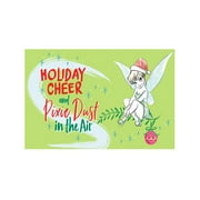 Flagology.com, Disney Tinker Bell Pixie Dust in the Air Doormat - 18" x 30", Outdoor/Indoor, Heavy Duty Recycled Rubber, Non-Slip Backing, Doormat, Christmas