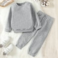 thumbnail image 2 of Two Piece Set For Boys And Girls Round Neck Long Sleeve Sweatshirt And Sweatpants Suit In Multiple Colors, 2 of 8