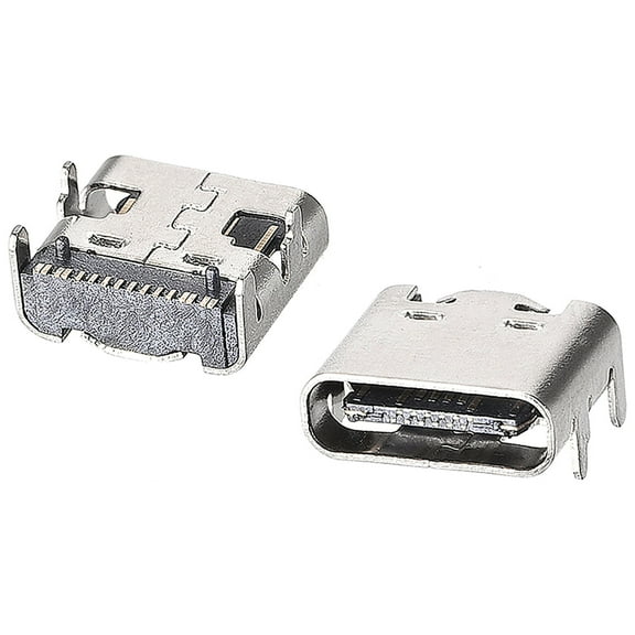 Uxcell 16-Pin DIP 180 Degree 3.1 Type C Female PCB USB Port 30 Count