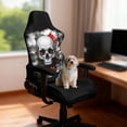 thumbnail image 2 of TSOVTHRID Skull Red Floral Moon Print 4 Pieces Gaming Chair Cover Set, Washable Computer Chair Slipcovers with Elastic Bottom Universal Desk Chair Seat Protector with Armrest Pad, 2 of 7