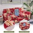 thumbnail image 4 of Eco-Ancheng 4 Piece Sofa Cover Stretch Sofa Slipcover Printed Soft Couch Cover Covers with 3 Individual Cushion Covers Furniture Protector for Living Room Chairs with Elastic Bottom, Sofa，05, 4 of 7