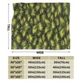 thumbnail image 5 of Tropical Palm Leaves Throw Blanket, Dark Botanical Pattern Design, Soft Lightweight Blanket for Couch Sofa Bed Home Decor 60x50, 5 of 6